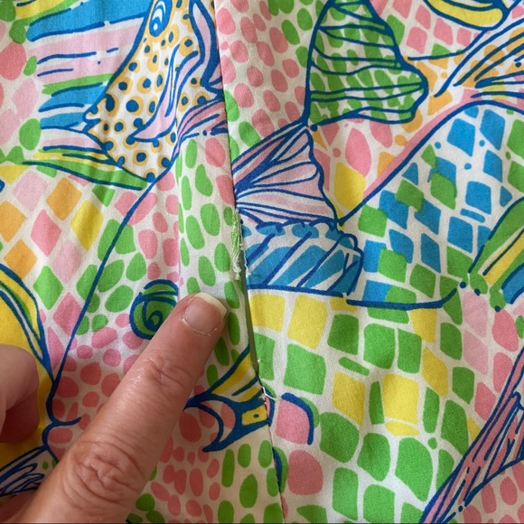 RARE Lilly Pulitzer Party School of Fish Skort Sz 0 - Picture 3 of 6